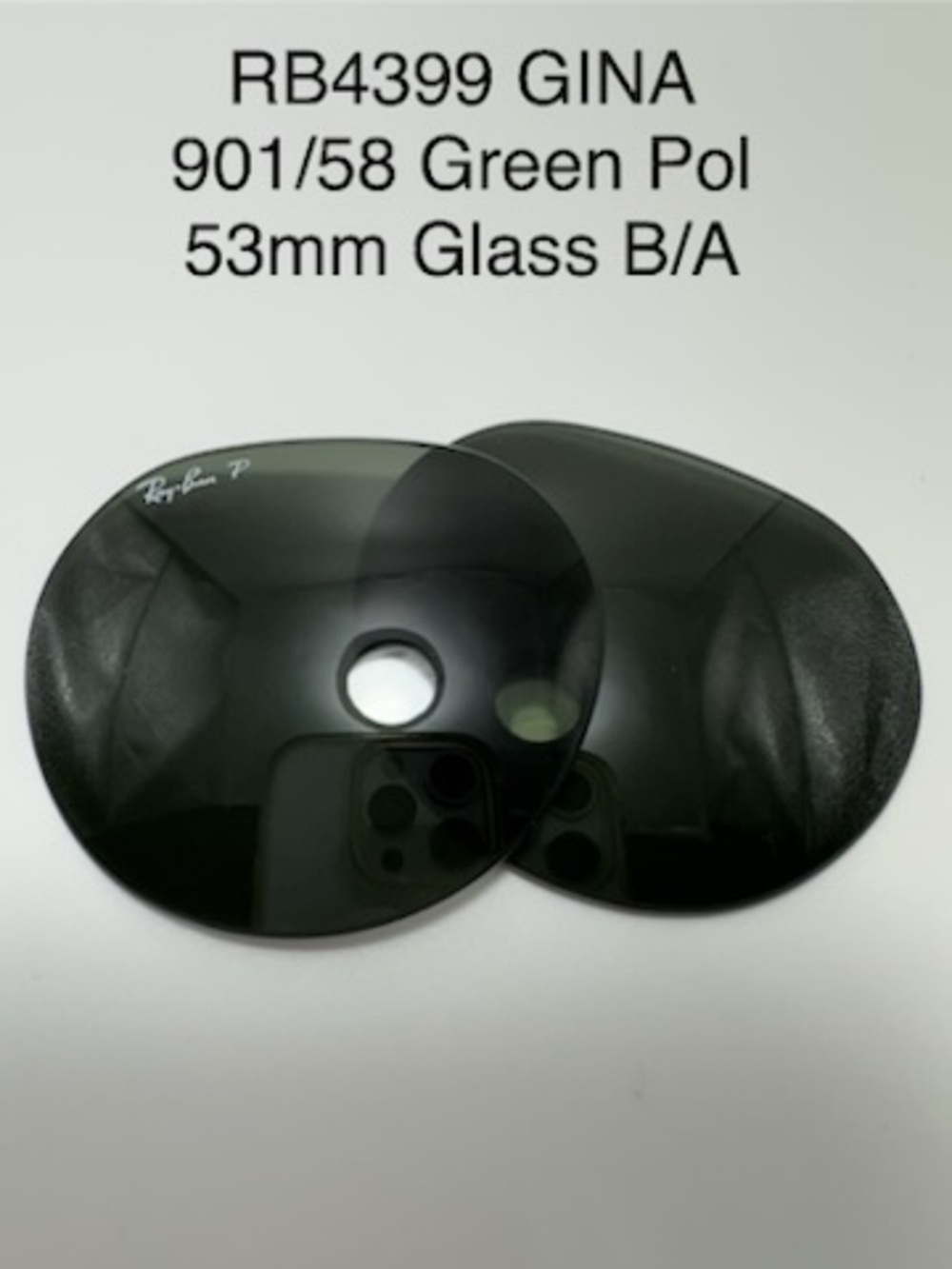 Ray-Ban RB4399 GINA Sunglasses Replacement Lenses Green Polarized Back Side AR